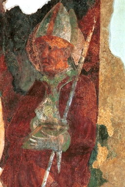 Cristo crocifisso con la Madonna, San Giovanni evangelista, Sant`Ansovino, Sant